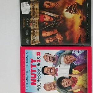 2 DVDS Nutty Professor I&II Pirates Of The Caribbean